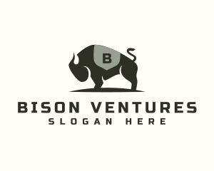 Bison - Wild Bison Buffalo logo design