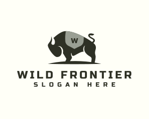 Wild Bison Buffalo logo design