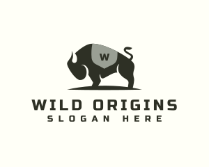 Wild Bison Buffalo logo design