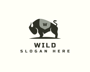 Wild Bison Buffalo logo design
