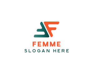 Marketing Logistics Letter F logo design