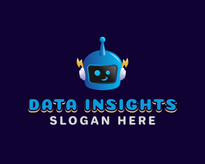 Toy Tech Robot Data logo design