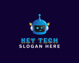 Toy Tech Robot Data logo design