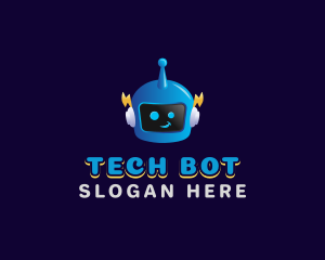 Toy Tech Robot Data logo design