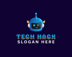 Toy Tech Robot Data logo design