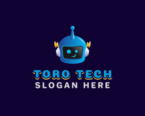 Toy Tech Robot Data logo design