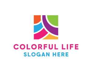 Vibrant - Colorful Bright Square logo design