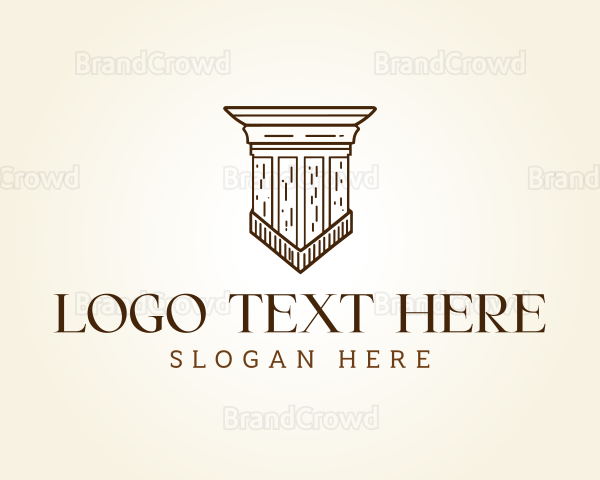 Minimalist Pillar Column Logo