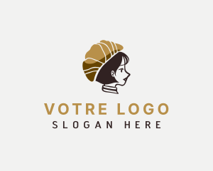 Croissant - Croissant Woman Cafe logo design