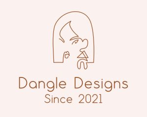 Female Earring Jewelry logo design