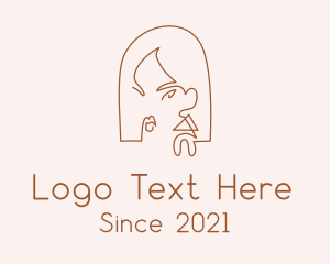 Lux - Female Earring Jewelry logo design