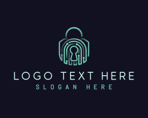 App - Cyber Security Lock logo design