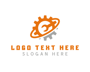 Blacksmith Tong - Industrial Wrench Gear logo design