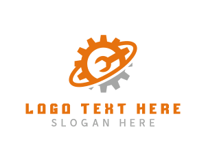 Auto Repair - Industrial Wrench Gear logo design