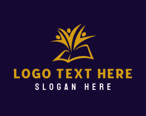 Academy - People Book Learning logo design