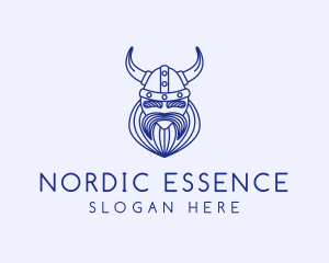 Bearded Viking Warrior logo design