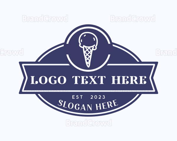 Sweet Ice Cream Cone Logo