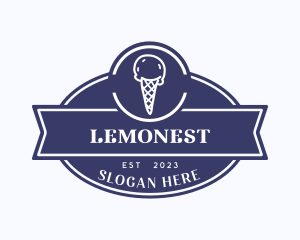 Sweet Ice Cream Cone Logo