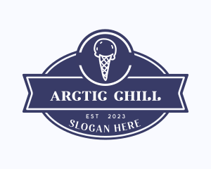 Frozen - Sweet Ice Cream Cone logo design