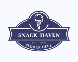 Sweet Ice Cream Cone logo design