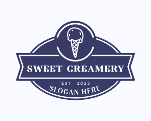 Sweet Ice Cream Cone logo design