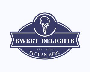 Sweet Ice Cream Cone logo design