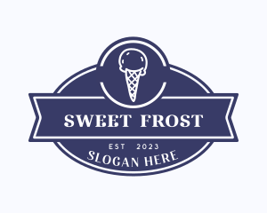 Sweet Ice Cream Cone logo design