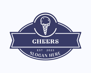 Frozen - Sweet Ice Cream Cone logo design