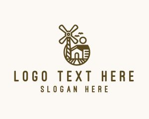 Countryside - Farm Barn Windmill logo design