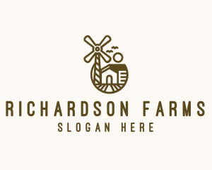 Farm Barn Windmill logo design