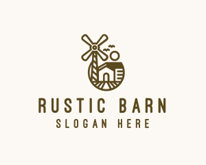 Barn - Farm Barn Windmill logo design