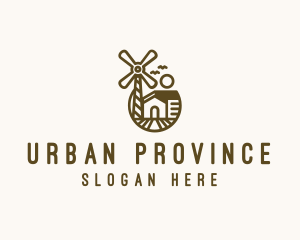 Province - Farm Barn Windmill logo design