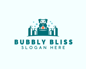 Shampoo Dog Grooming  logo design