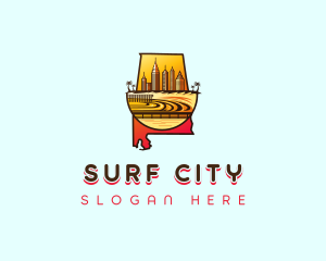 City Beach Alabama logo design