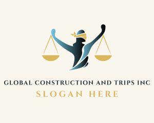 Court House - Legal Justice Scales logo design