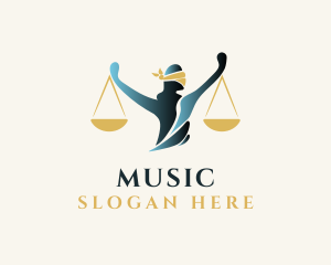 Judiciary - Legal Justice Scales logo design