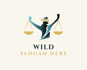 Court - Legal Justice Scales logo design