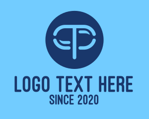 Drug - Blue Pharmacy Letter T logo design