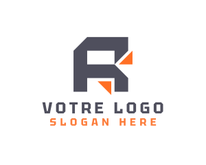 Fabrication - Industrial Geometric Letter R logo design