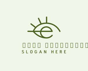 Optometrist - Geometric Eye Letter E logo design