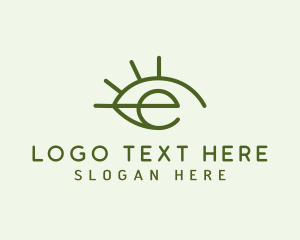 Optics - Geometric Eye Letter E logo design