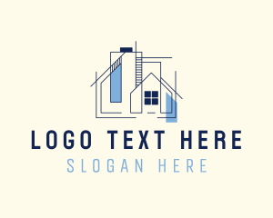 Draftsman - Home Architecture Plan logo design