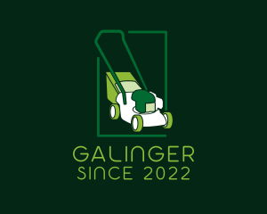 Grass - Gardener Lawn Mower logo design