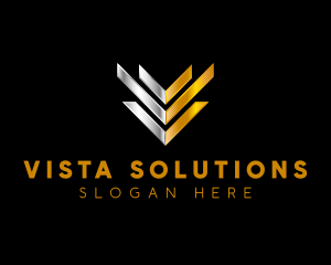 Modern Tech Digital Letter V logo design