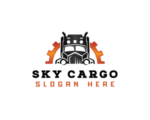 Trailer Truck Cargo logo design