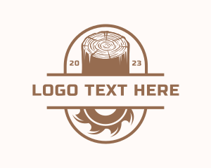 Woodworker - Lumberjack Logging Sawmill logo design