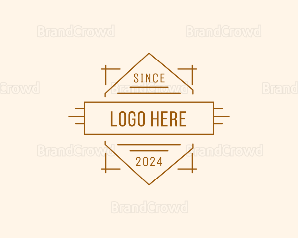 Minimalist Carpentry Business Logo