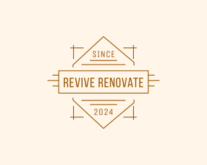 Renovate - Minimalist Carpentry Business logo design