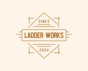 Minimalist Carpentry Business logo design