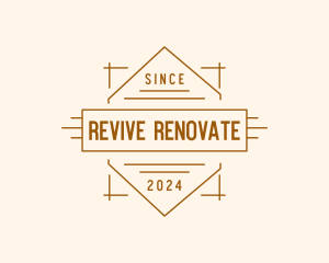 Renovate - Minimalist Carpentry Business logo design
